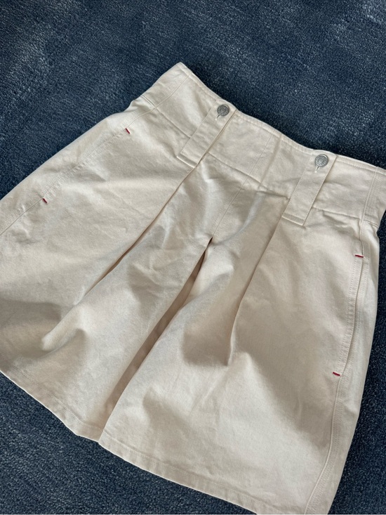 Isabel Marant Pants - Isabel Marant Cream High-Waist Bermuda Shorts